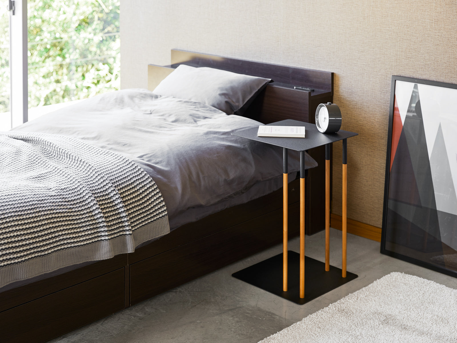 c side table (22" h) steel + wood c side table (22" h) steel + wood