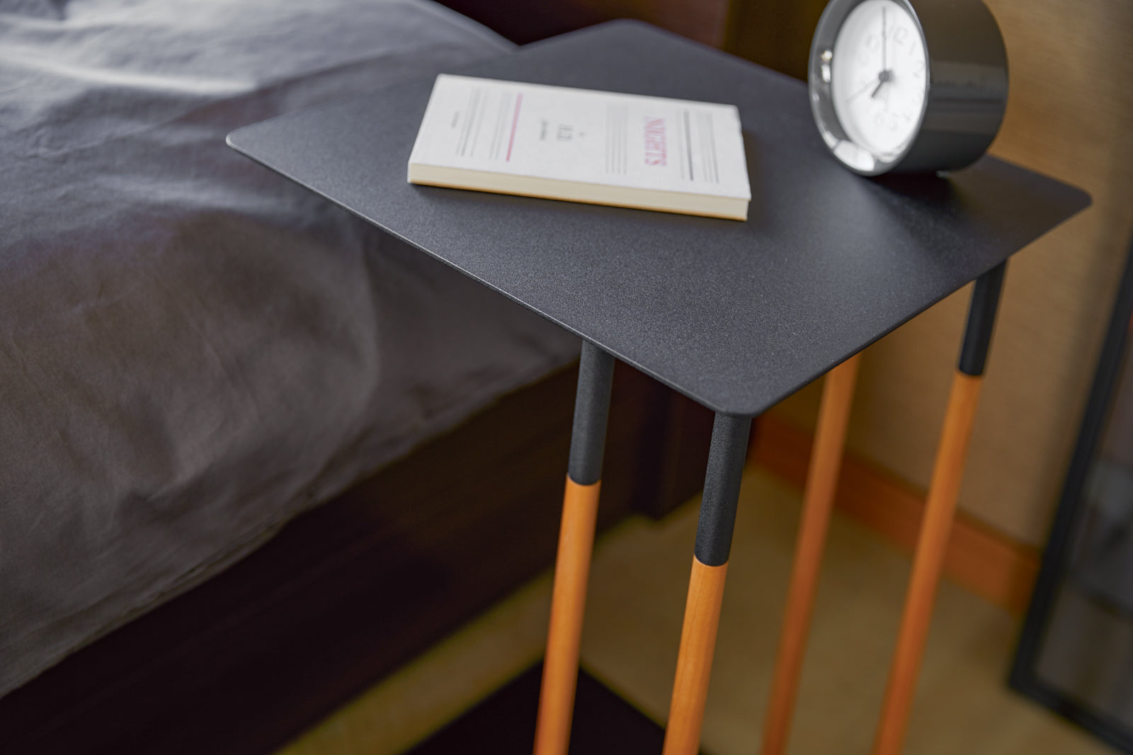 c side table (22" h) steel + wood c side table (22" h) steel + wood