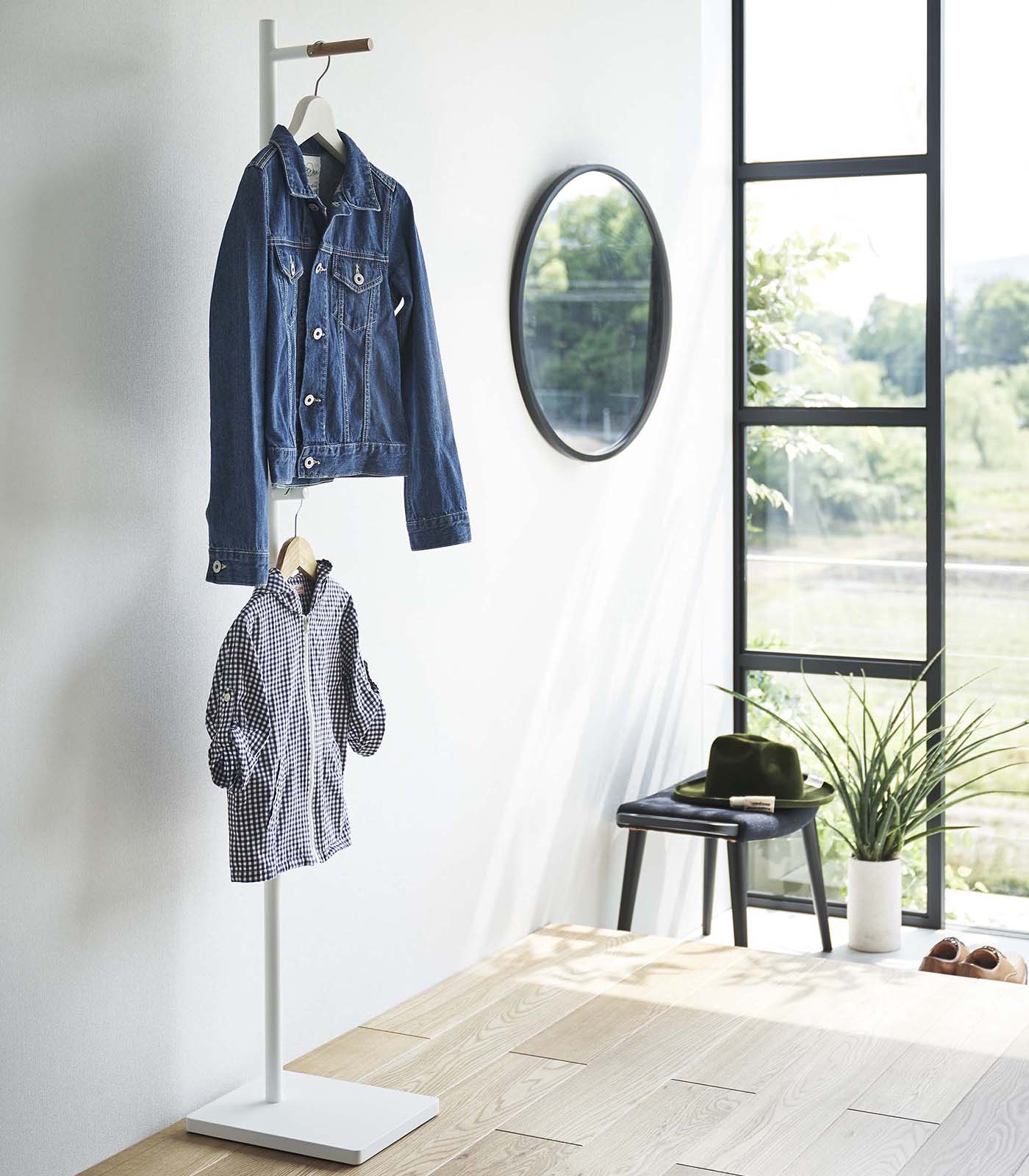 coat rack (63.98" h) steel + wood coat rack (63.98" h) steel + wood