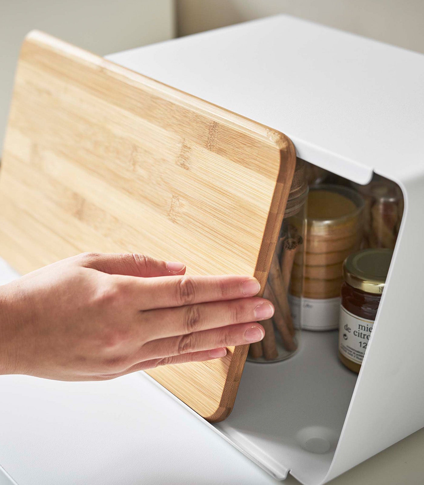 bread box with cutting board lid steel + wood bread box with cutting board lid steel + wood